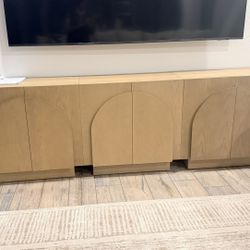 Entry Table / Console Table / Tv Unit / Set Of Three Cabinets 