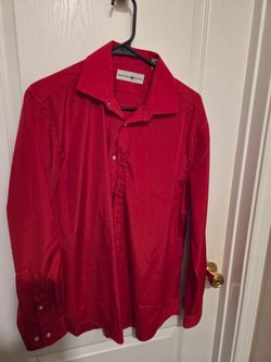 Beverly Hills Polo Club Red shirt size medium 15‐15 1/2