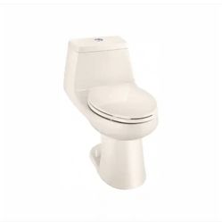 Glacier Bay McClure 12 inch Rough In One-Piece Dual Flush Elongated Toilet in Bone