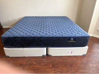 Serta Blissville 11.5” King Mattress ( New) –  Free Box Spring + Free Bedding Sets