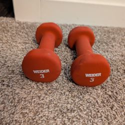 2pc, 3lb Weights Dumbbells 