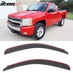 Fits 2007-2014 Silverado Sierra 1500 2500 HD Standard Cab Window Visors In-Channel