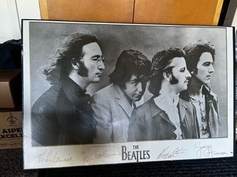 Beatles wooden poster