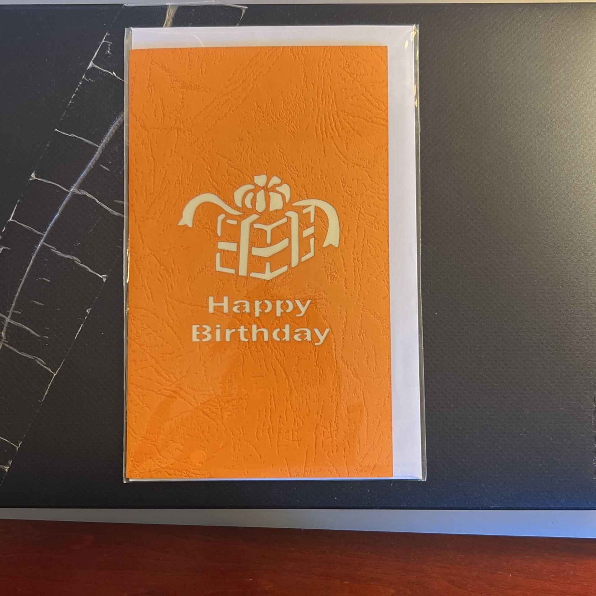Happy Birthday —— Pop Up Card —- Orange —— Pop Up Birthday Box Inside