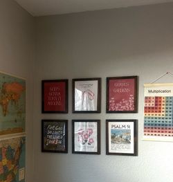 6 wood framed scripture