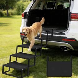 Dog Steps for Car, 5 Steps Foldable Dog Stairs for Large Dogs 