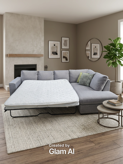 Gray Sectional Sofa With Pull Out Bed 💥 Free Delivery 💥