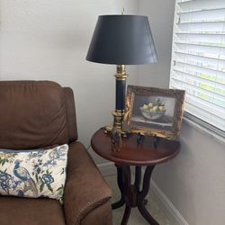 Wood Side Table 26.5” Height By 22” Wide 