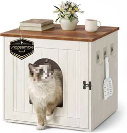 ❤️‍🔥 Cat Washroom Furniture, Lockable Front Door