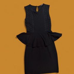 ADL Black Peplum Mini Dress 
