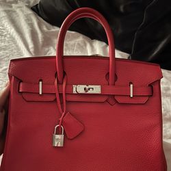 Hermes Birkin 30 Handbag In Togo With Palladium Hardware 