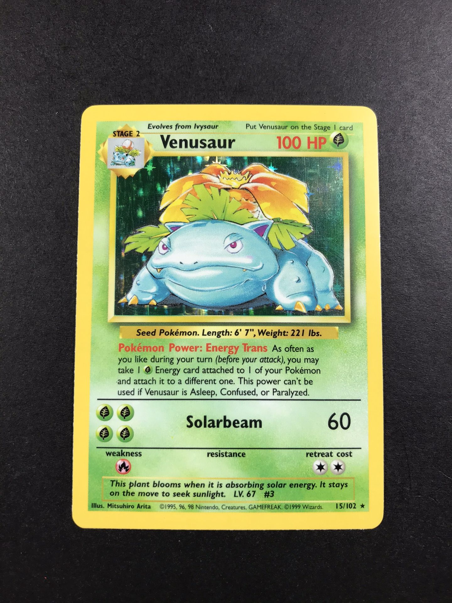 Venusaur Holo Base Set Pokmon Card