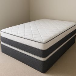 Queen Pillows Top - 14 To 16 Inch - With Free Box Spring - Same Day Delivery 