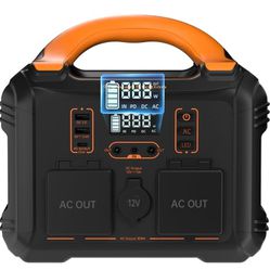 Portable Power Station 300W(Peak 600W) 297Wh Solar Generator with 120V Pure Sine Wave AC Outlet｜Battery Power Supply with LED Flashlight