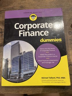 Corporate Finance for Dummies Book