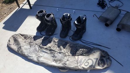 Snow boots and snow board cover