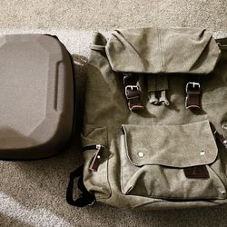 Fularuishi Japanese Style Backpack + Tigojh VR Hard Case BUNDLE