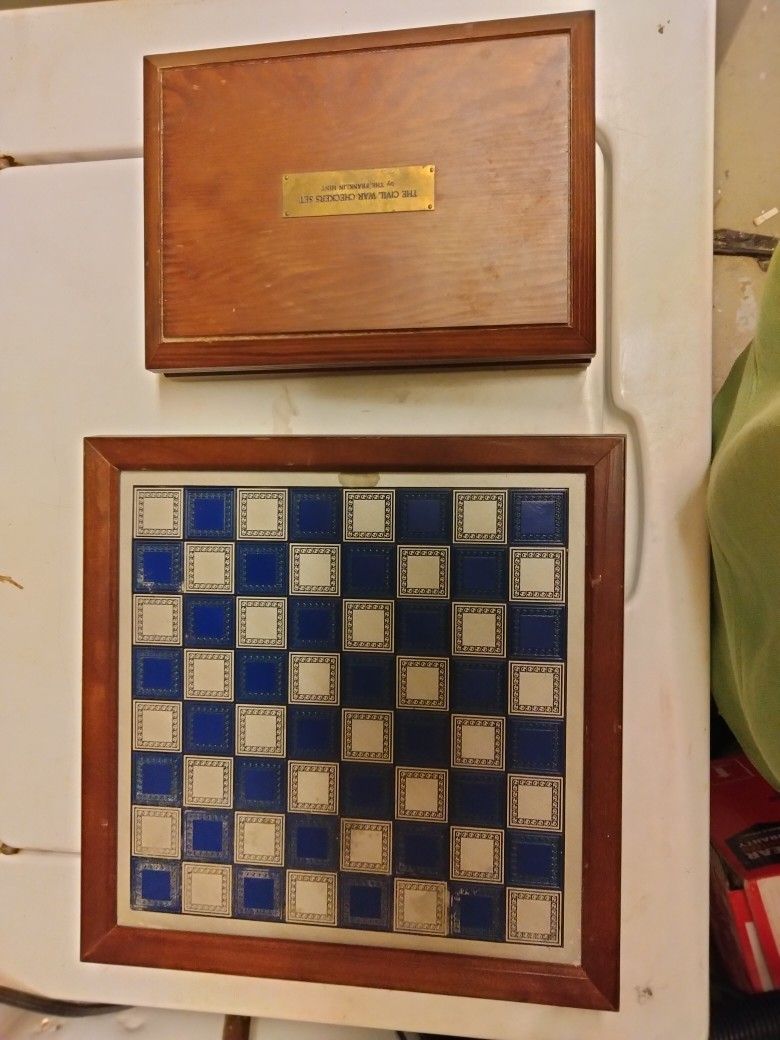 Vintage Civil Was Chess And Checkers Set