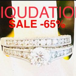 Engagement Ring Wedding Ring Set 1.75Carats NATURAL DIAMONDS VALENTINES 💝 DAY SALE-65% FIND ANOTHER AT THIS PRICE ILL GIVE IT FOR $500 LESS !