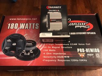 Lanzar pro 4 - 6.5” speakers and TARAMPS 280x4 Amplifier