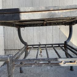 Outside bricks table