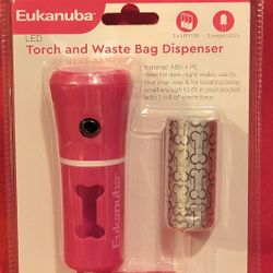 EUKANUBA LED Torch Flashlight And Waste Bag Dispenser With clip.