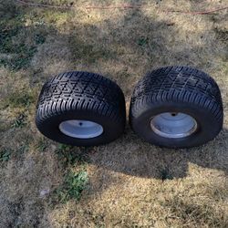 Riding Lawn Me Mower Tires And Wheel  They Are  18, Times  9.50- 8