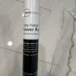 Shower Rod With Rings And Curtain