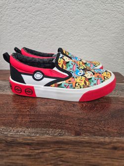 New Ground Up Pokemon Slip On Canvas Skate Shoes Unisex kid's 13 Sneakers