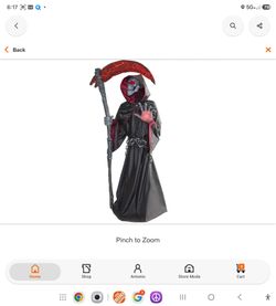 7.5 ft Gruesome Grounds FIREY REAPER