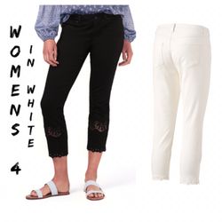 Final Sale NWT Women's LC Lauren Conrad capris in white