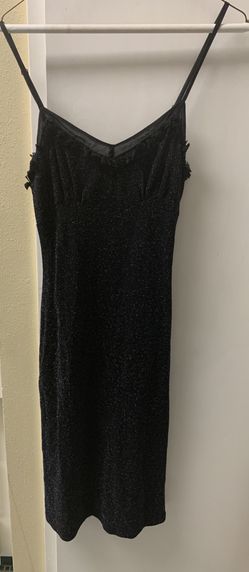 Black sleeveless glimmer dress (small)