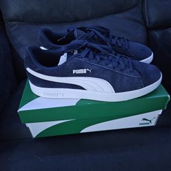 Blue Sued Pumas. 10.5 Men's 