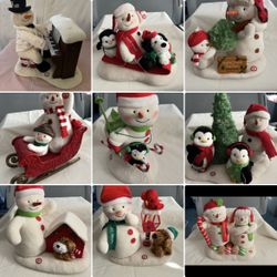 Nine Hallmark Jingle Pal Snowmen
