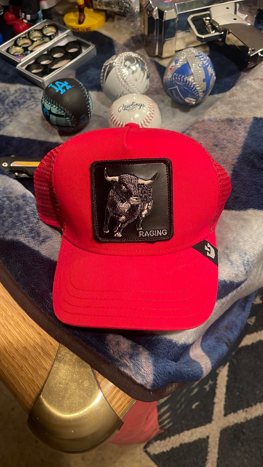 The farm hat raging Bull