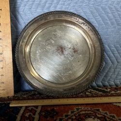 F B Rogers Silver Co  Taunton Massachussettes Silver On Copper Tray 
