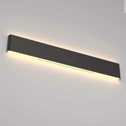 0848: NEW Ralbay 39.3inch Modern Black Vanity Light Fixtures LED Bathroom Wall Light Up and Down Bathroom Lighting Fixtures Warm White Light 3000K