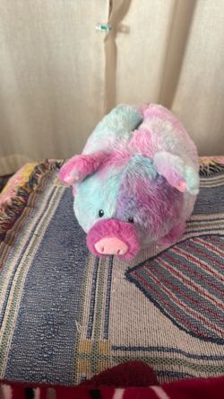 Pink and purple piggy bank