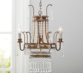 pottery barn hayleigh gold chandelier *Brand New*