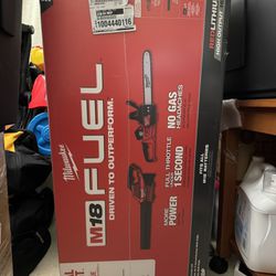 Milwaukee Fuel Brushless Chainsaw And Blower Combo Brand New Sealed