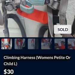 Climbing Harness (Womens Petite Or Child L)