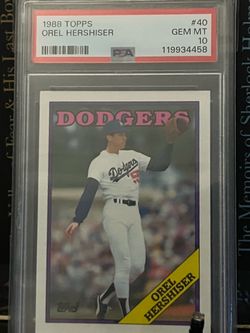 1988 Topps Orel Hershiser #40 PSA 10 GEM MINT Dodgers Hall of Fame Pitcher