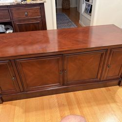 Beautiful solid wood cherry finish TV console