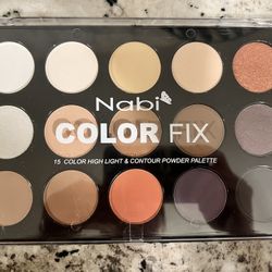 “Nabi” Color Fix. 15  Color High Light & Contour Powder Palette