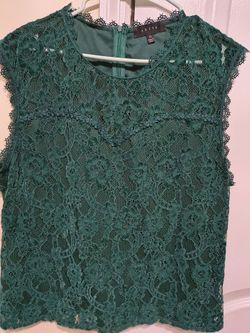 Adiva Green Lace Top XL