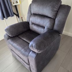 Brand New Power Recliner Blue Grey Velvet $299