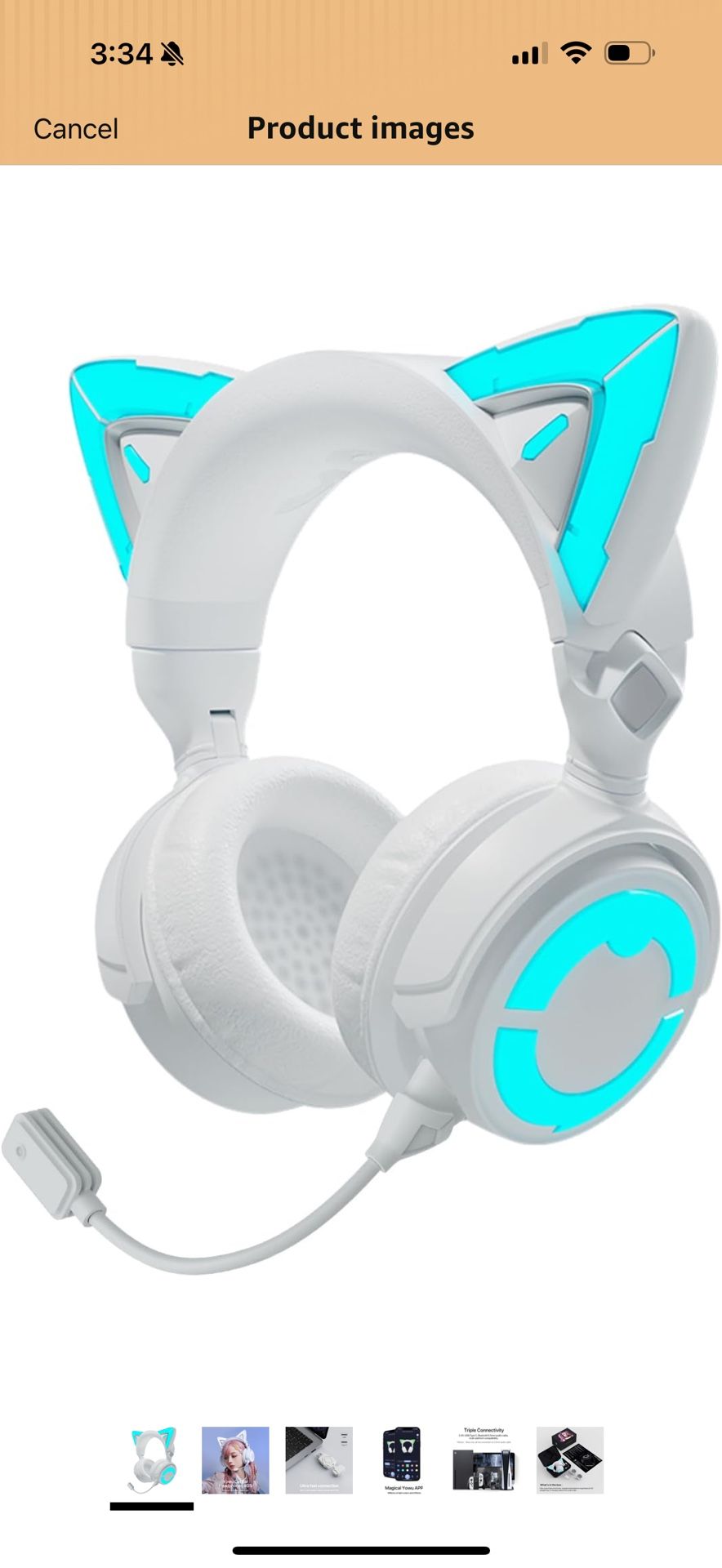 Cat Noise Canceling Gaming Headphones