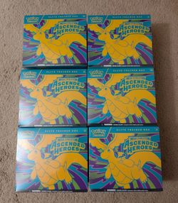 Lot of 6 Ascended Heroes Elite Trainer Box Pokemon