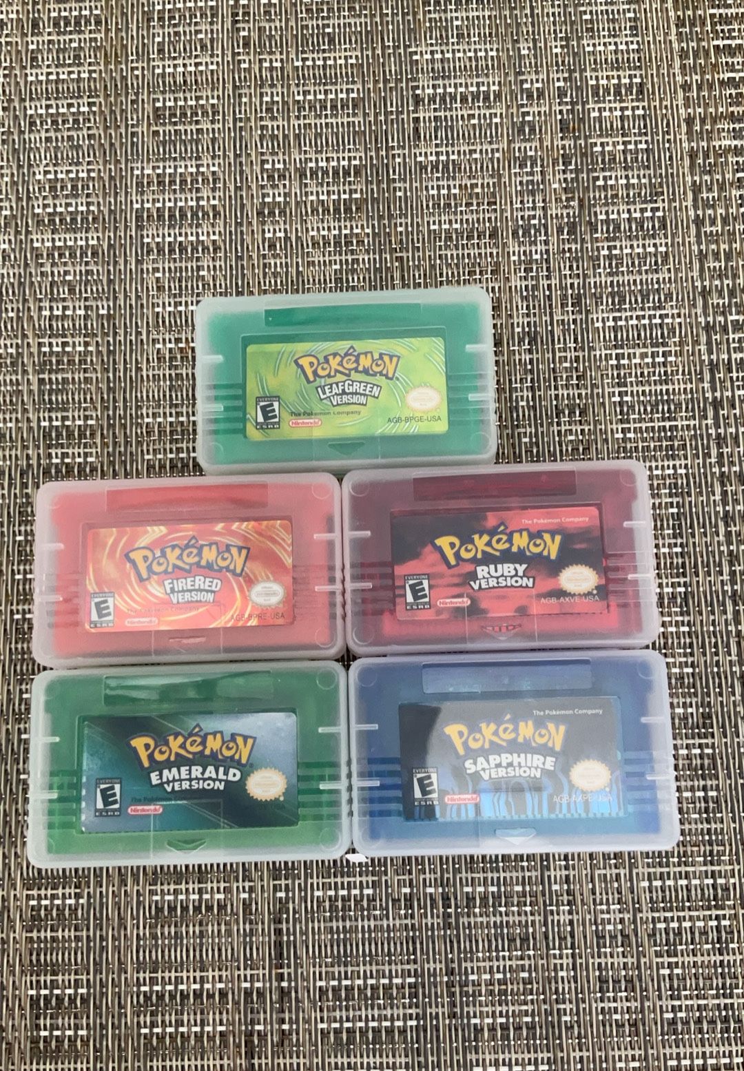 Pokemon Gameboy Advance Carridges