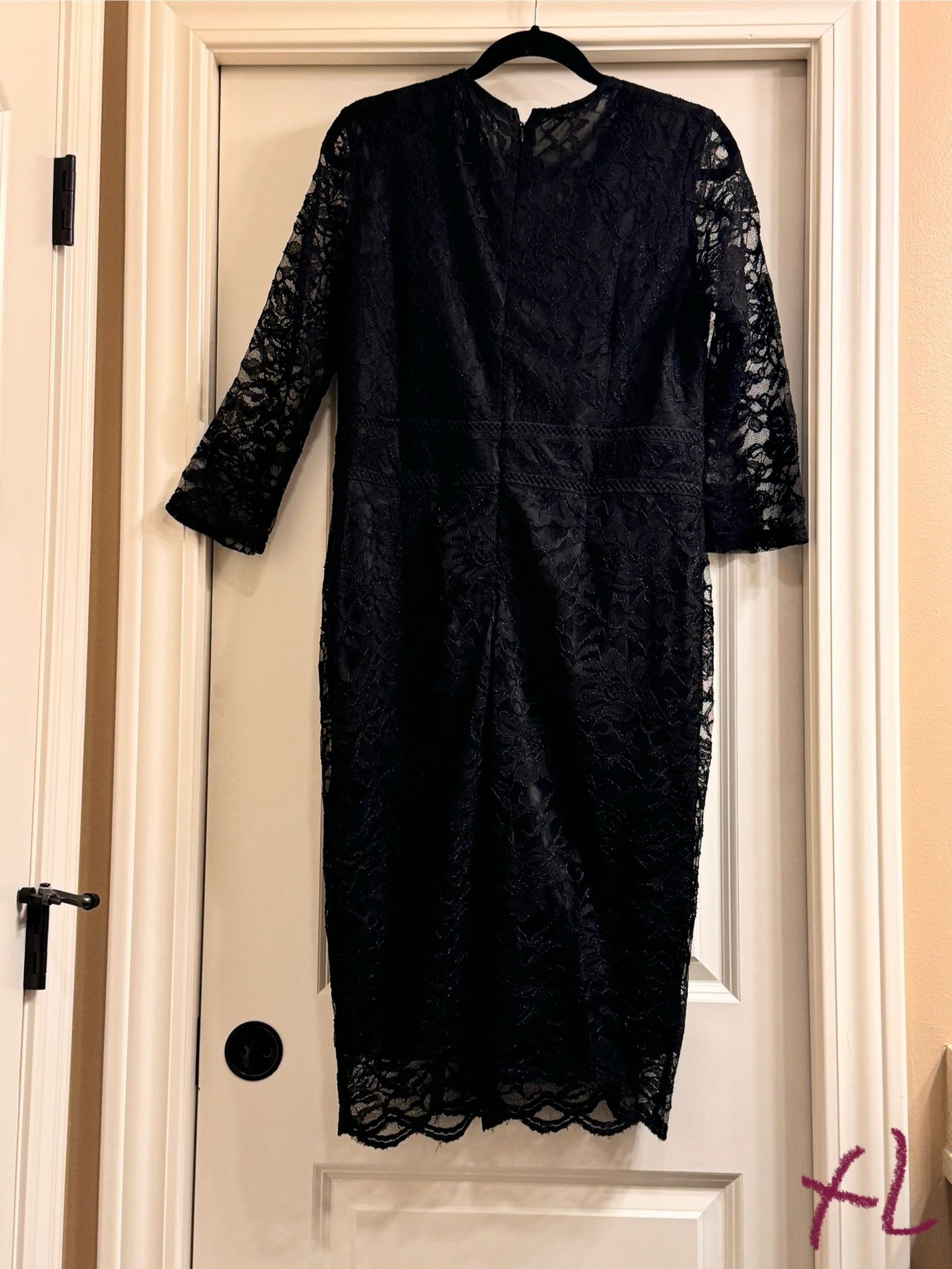 Black Lace Cocktail/ Evening Dress